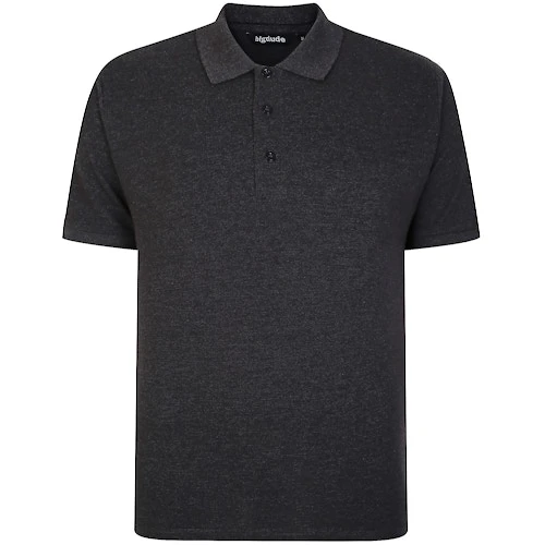 Bigdude Plain Polo Shirt- Charcoal 10 Bigdude Plain Polo Shirt- Charcoal - Image 8