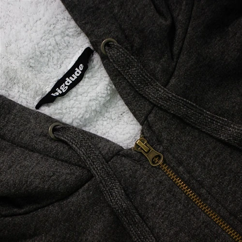 Bigdude Sherpa Lined Zip Hoody Charcoal 5 Bigdude Sherpa Lined Zip Hoody Charcoal - Image 3