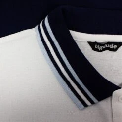 Bigdude Cut & Sew Pique Polo Shirt Navy -Bigdude acb0166b img 7567