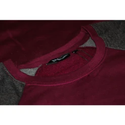 Bigdude Contrast Raglan Crew Neck Jumper Burgundy -Bigdude adc6cbfa 9712ac89 img 2050