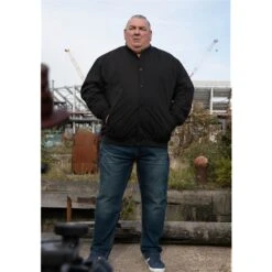 Bigdude Button Up Baseball Jacket Black -Bigdude ae63538e dsc07317