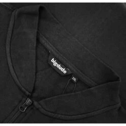 Bigdude Zip Thru Baseball Jacket Black -Bigdude b0f238b6 img 8141 2