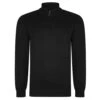 Bigdude Zip Neck Knitted Pullover Black