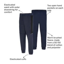 Bigdude Contrast Panel Joggers Navy -Bigdude b52a5d9d 074