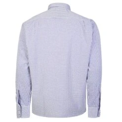 Bigdude Long Sleeve Shirt With Chest Pockets Navy/White -Bigdude b534669f bd22ls09 02 navy 2