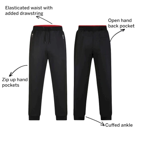 Bigdude Contrast Tricot Hooded Tracksuit Black 10 Bigdude Contrast Tricot Hooded Tracksuit Black - Image 8