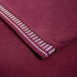 Bigdude Jacquard Collar Polo Shirt Burgundy -Bigdude b8bf1732 img 8205