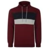 Bigdude Colour Block Hoody Burgundy -Bigdude b9defa53 colourblockhoody burgundy 1