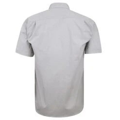 Bigdude Short Sleeve Cotton Woven Abstract Design Shirt White/Back -Bigdude ba7c922b bd21vs02 08 back