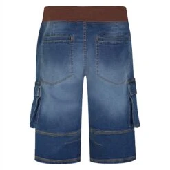 Bigdude Jersey Waistband Denim Shorts Light Wash -Bigdude bc9bdc0d e5988de3 bd23sh06 03 3