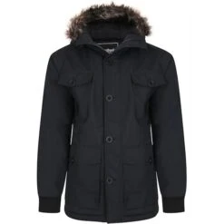 Bigdude Multi Pocket Parka Black