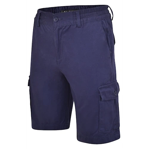 Bigdude Elasticated Waist Cargo Shorts Navy 5 Bigdude Elasticated Waist Cargo Shorts Navy - Image 3