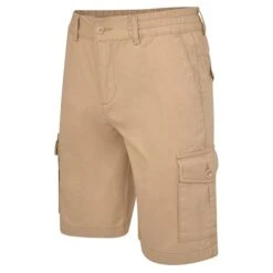 Bigdude Elasticated Waist Cargo Shorts Sand -Bigdude bd19sh02 11 2