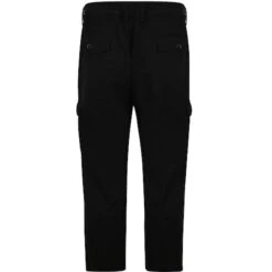 Bigdude Elasticated Waist Cargo Trousers Black -Bigdude bd19tr01 01 black 2