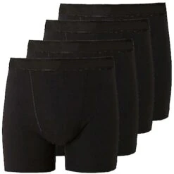 Bigdude 4 Pack Jersey Boxer Shorts Black