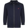 Bigdude Funnel Neck Full Zip Sweatshirt Navy -Bigdude bd20f01 01 navy 1