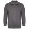 Bigdude Funnel Neck Full Zip Sweatshirt Charcoal -Bigdude bd20f01 07 grey 1