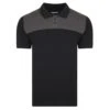 Bigdude Colour Block Polo Shirt Black -Bigdude bd20po1 01 black charcoal 1