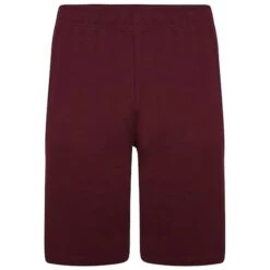 Bigdude Twin Pack Classic Pyjama Shorts Denim Marl/Burgundy -Bigdude bd20sh01 01 burgundy 1