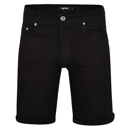 Bigdude Stretch Denim Shorts Black 3 Bigdude Stretch Denim Shorts Black