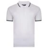 Bigdude Tipped Pique Polo Shirt White -Bigdude bd20tp01 04 1