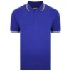 Bigdude Designer Tipped Polo Shirt Cobalt Blue -Bigdude bd21p04 j1 blue 1
