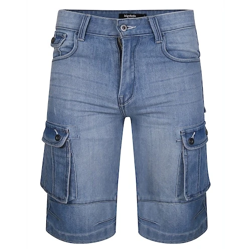 Bigdude Cargo Denim Shorts Light Wash 3 Bigdude Cargo Denim Shorts Light Wash