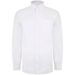 Bigdude Oxford Long Sleeve Shirt White