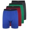 Bigdude 4 Pack Jersey Knitted Boxer Shorts Assorted -Bigdude boxers 2
