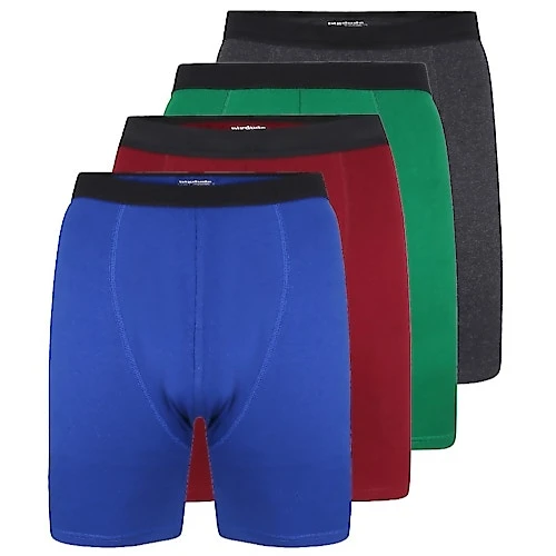 Bigdude 4 Pack Jersey Knitted Boxer Shorts Assorted 3 Bigdude 4 Pack Jersey Knitted Boxer Shorts Assorted