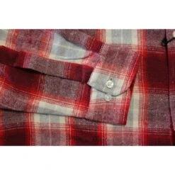 Bigdude Summer Long Sleeve Flannel Shirt Red -Bigdude c1254ac4 bd23ls01 22 2