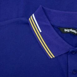 Bigdude Designer Tipped Polo Shirt Cobalt Blue -Bigdude c4007819 img 8381