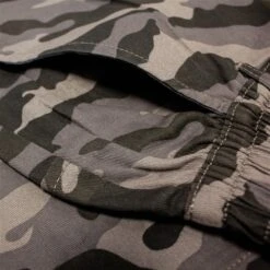 Bigdude Elasticated Waist Camo Cargo Trousers Charcoal -Bigdude c46d897f bd23tr0320grey204