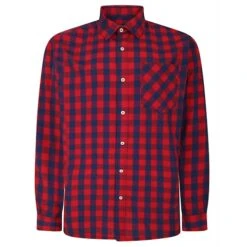 Bigdude Gingham Long Sleeve Shirt Red