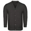 Bigdude Brushed Fleece Cardigan Charcoal -Bigdude cardigan charcoal front 2