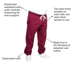 Bigdude Basic Joggers Burgundy -Bigdude cb432864 058