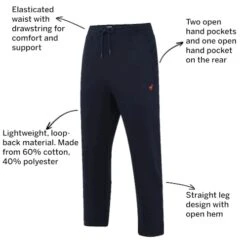 Bigdude Open Hem Loop Back Joggers Navy -Bigdude cb60dcc2 052