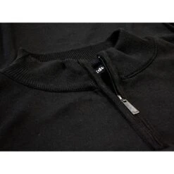 Bigdude Zip Neck Knitted Pullover Black -Bigdude cc856461 img 9939