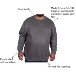 Bigdude Essentials Jumper Charcoal -Bigdude cded814b 012