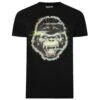 Bigdude Graphic Gorilla Print T-Shirt Black -Bigdude ceec7cca bd23ts38 01 1