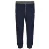 Bigdude Chunky Waistband Contrast Joggers Navy -Bigdude contrast joggers chunky bands navy front 1