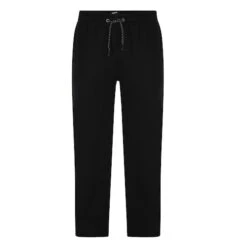 Bigdude Open Hem Joggers With Zip Black -Bigdude d01b8f8d bd22j08 01 black 1