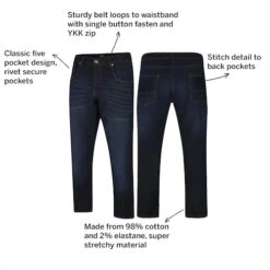 Bigdude Regular Fit Stretch Denim Jeans Dark Wash -Bigdude d3be8bc4 1