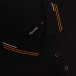 Bigdude Designer Tipped Polo Shirt Black -Bigdude d3fa10e5 img 8388@1x 1 1