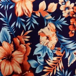 Bigdude Floral Short Sleeve Poplin Shirt Navy -Bigdude d59bfa77 img 8761