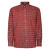 Bigdude Button Down Long Sleeve Check Shirt Bright Red -Bigdude d99a3f4c bd23ls19 09 1