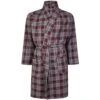 Bigdude Flannel Checked Dressing Gown Cherry -Bigdude da6625c0 bd22br04 57 cherry 1