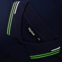Bigdude Designer Tipped Polo Shirt Navy -Bigdude dad1d6ec img 8374