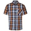 Bigdude Short Sleeve Check Shirt Orange