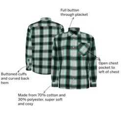 Bigdude Summer Long Sleeve Flannel Shirt Green -Bigdude dc521531 111